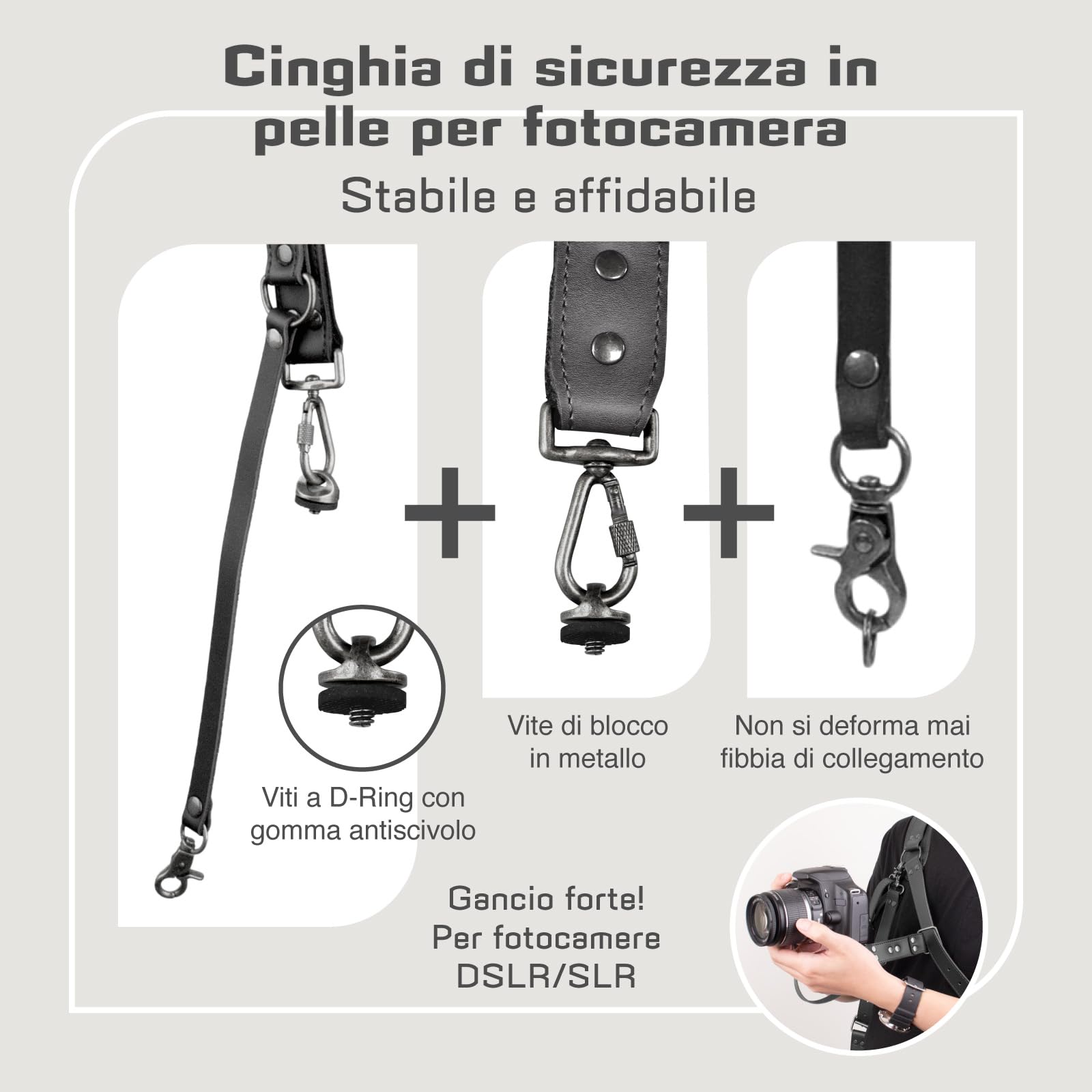 Tracolla Macchina Fotografica per 1 o 2 fotocamere | Imbracatura A Doppia Fotocamera Per Fotografi, Sistema Di Trasporto Per Dslr/Slr, Tracolla Per Fotocamera Singola O Doppia