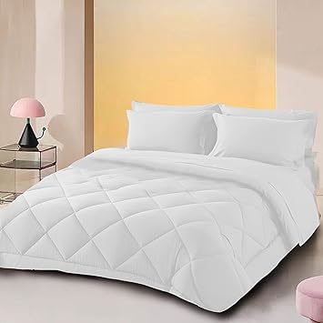 Queen Comforter Set Soft and Cozy 7 Piece for All Seasons Bedding Comforters Bedding Sets Perfect for Bedroom Decor,White