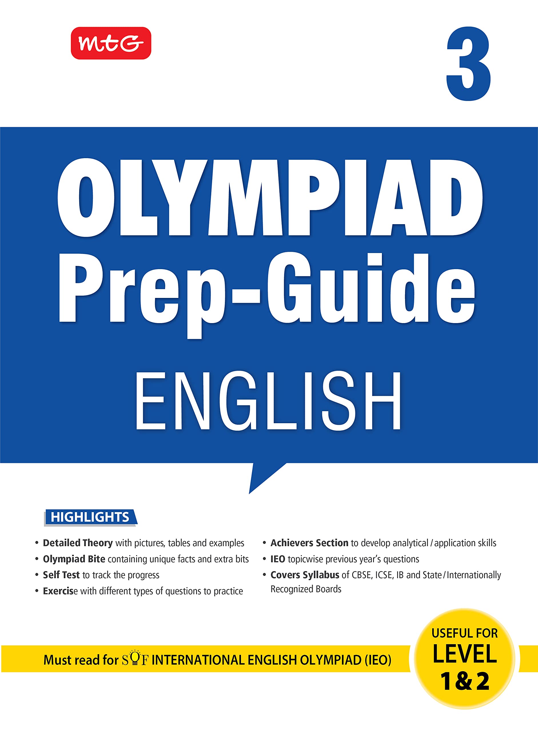 MTG Olympiad PrepGuide English Class 3 2023-24 (Old Edition)