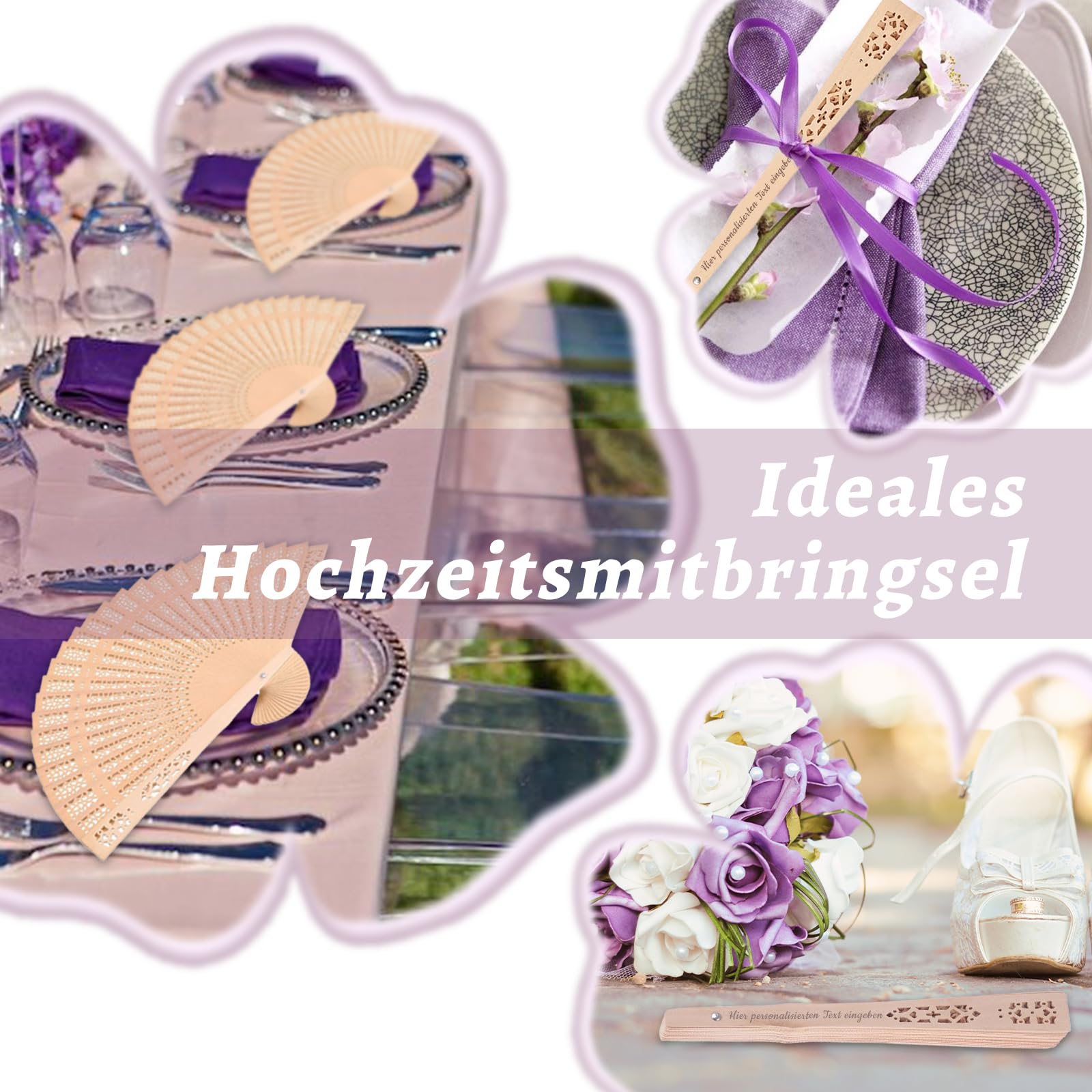 Personalisierter Holzfächer, Individuell Gestalteter Holzfächer, Personalisierte Fächer For Hochzeitsgeschenke, individuelle Hochzeits-Party-Dekoration, Brautparty-Geschenk (30)
