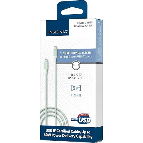 INSIGNIA Cable Lightning a USB-C (5 pies, verde claro)