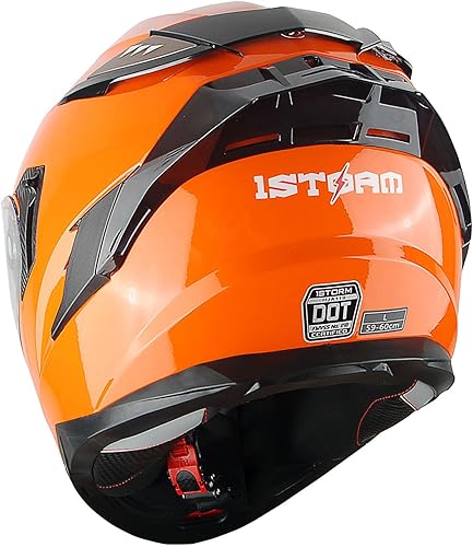 Miniatura 7 de 1Storm Casco modular de cara completa para motocicleta, DOT para adultos, para motocicleta de calle, abatible, doble visera, escudo interior contra