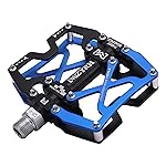 MZYRH Mountain Bike Pedals, Ultra Strong Colorful CNC Machined 9/16 Cycling Sealed 3 Bearing Pedals (Blue Black Black)