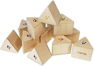 TickiT - 73277 Sound Prism Set - Set of 12 - Toddler Percussion Blocks - Listen and Learn Activity - Ages 18m+