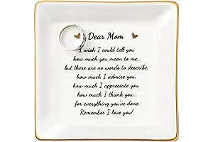 JoycuFF Ring Dish for Mom: Meaningful Jewelry Trinket Tray for Mother's Love