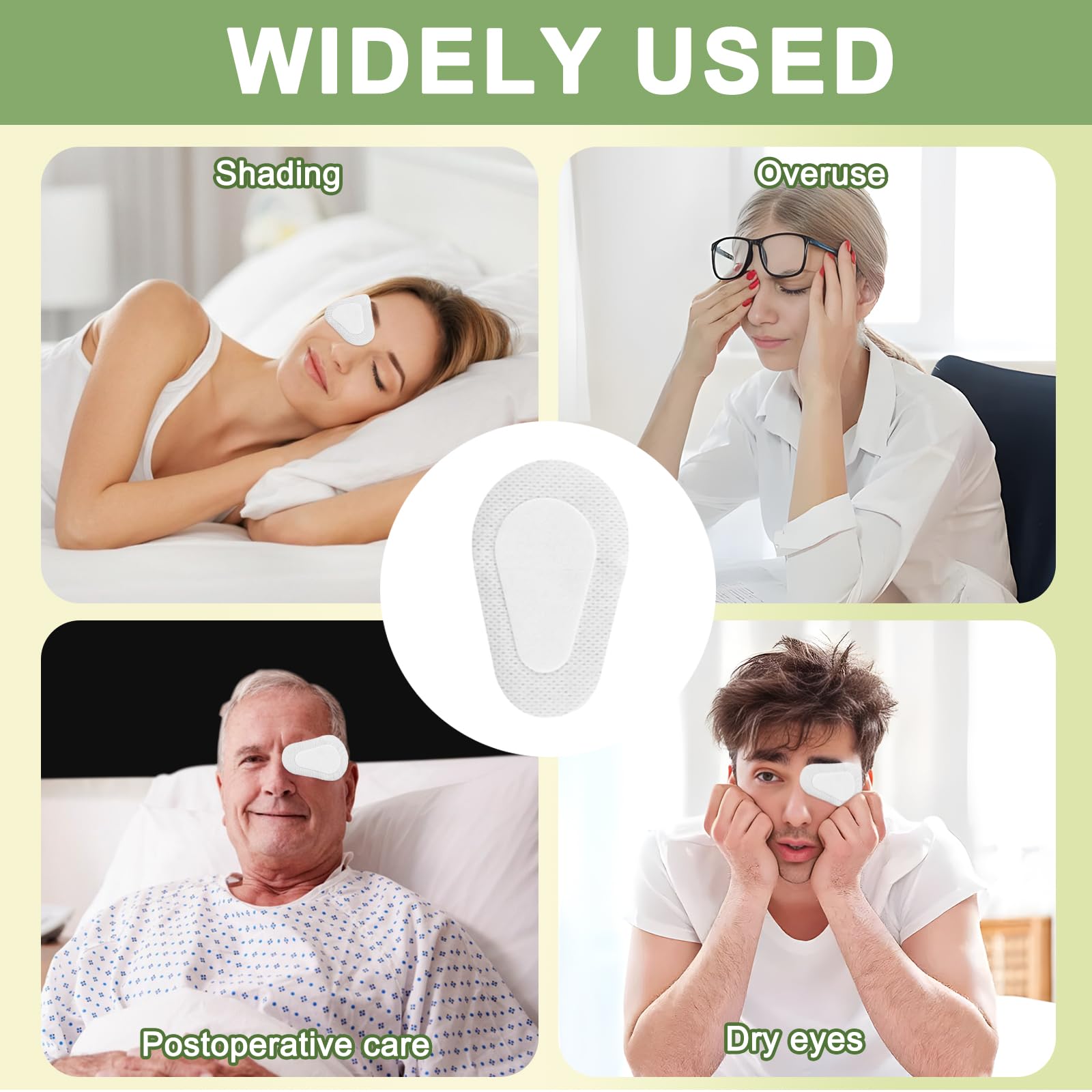 30 Pièces Pansements Oculaires Eye Patchs Non Tissés, Pansements oculaires lavant pour yeux sensibles, oculaires jetables Idéal pour amblyopie, œil paresseux Care