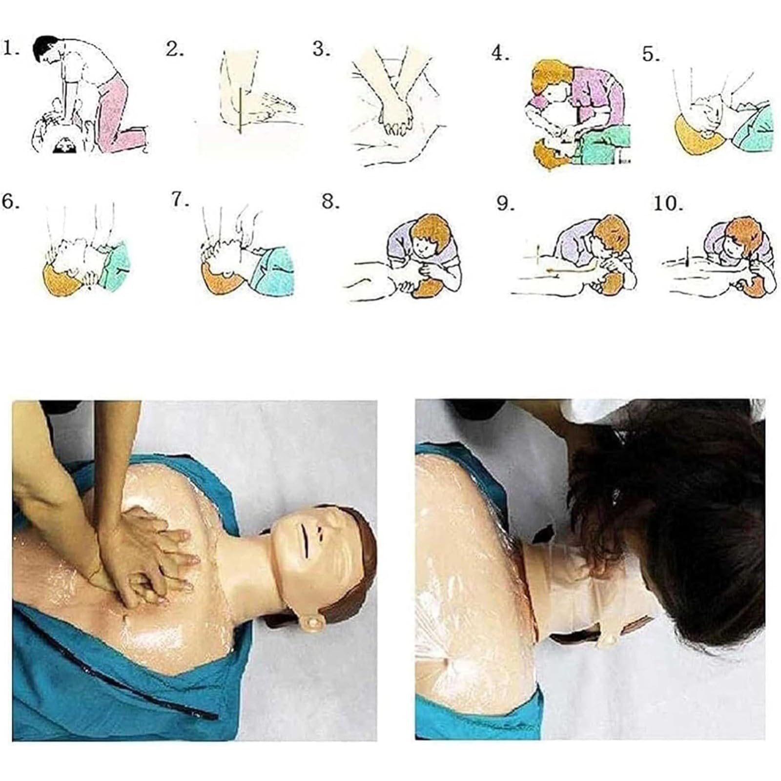 Mannequin de Formation Aux Premiers Secours En RCR Poupée de Réanimation pour Adulte pour Aide À La Formation Médicale Et Éducative
