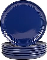 Vista 7 de Double Line - Plato llano de 10.5 pulgadas, juego de 6, verde esmeralda