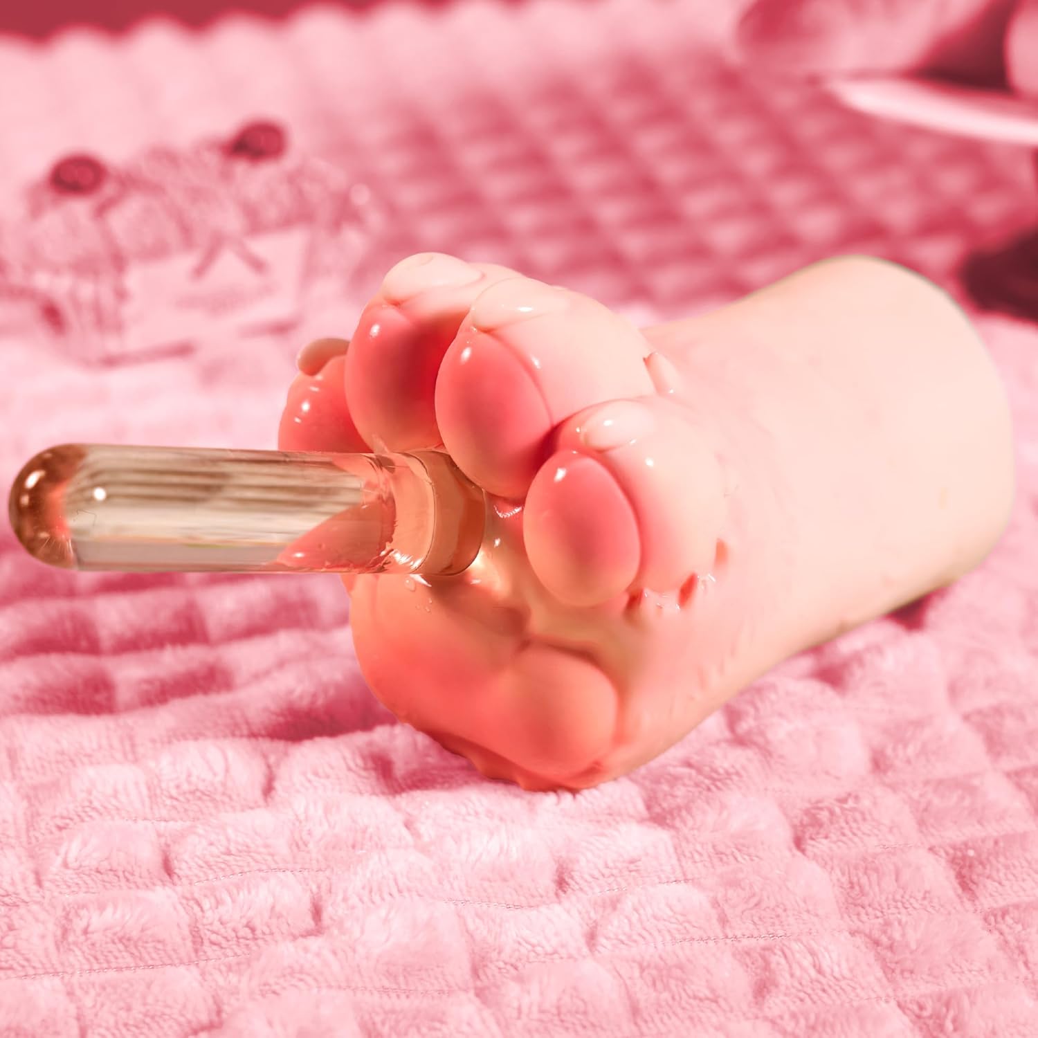 Fantasy Male Sex Toys, Furry Male Masturbator Pocket Pussy, 3D Textured Channel, Silicone Adult Toys for Men, Penis Training Masturbation Cup