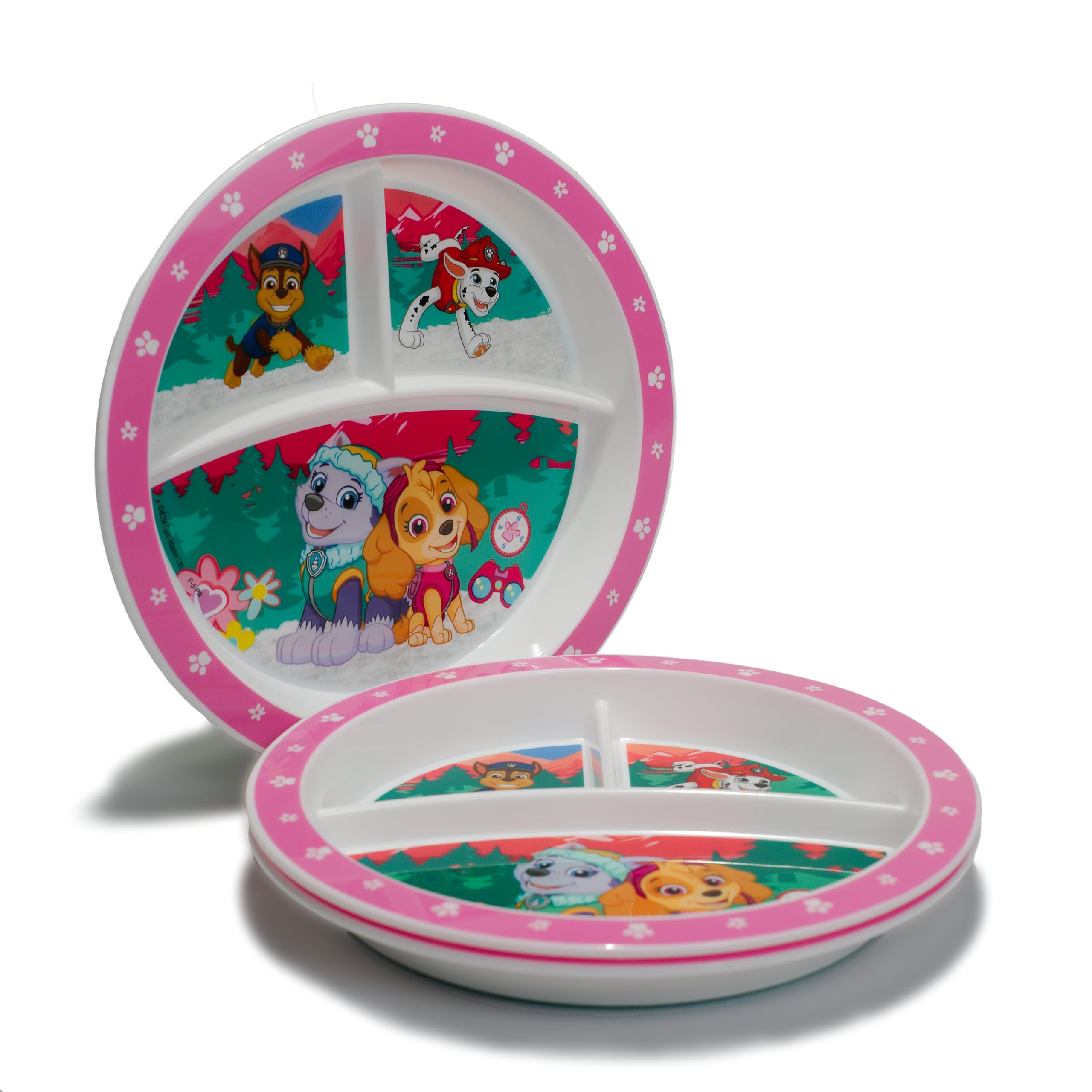 Playtex Baby PAW Patrol, Separated Toddler Feeding Plate - Pink, 3 Count