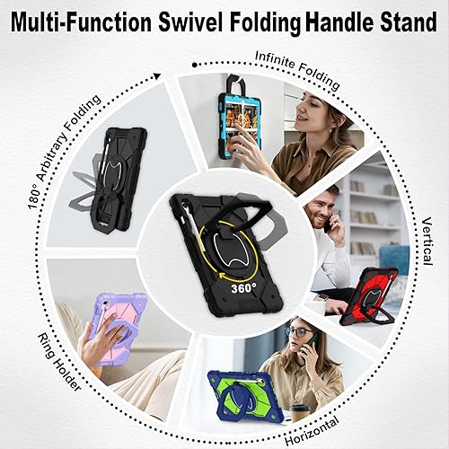 Miniatura 7 de WESOROL Funda para Samsung Galaxy Tab S10 Lite/S10 FE/S9 FE/S9 10.9/11 pulgadas (2025/2023), Funda para Tableta Galaxy Tab S9 a prueba de golpes con