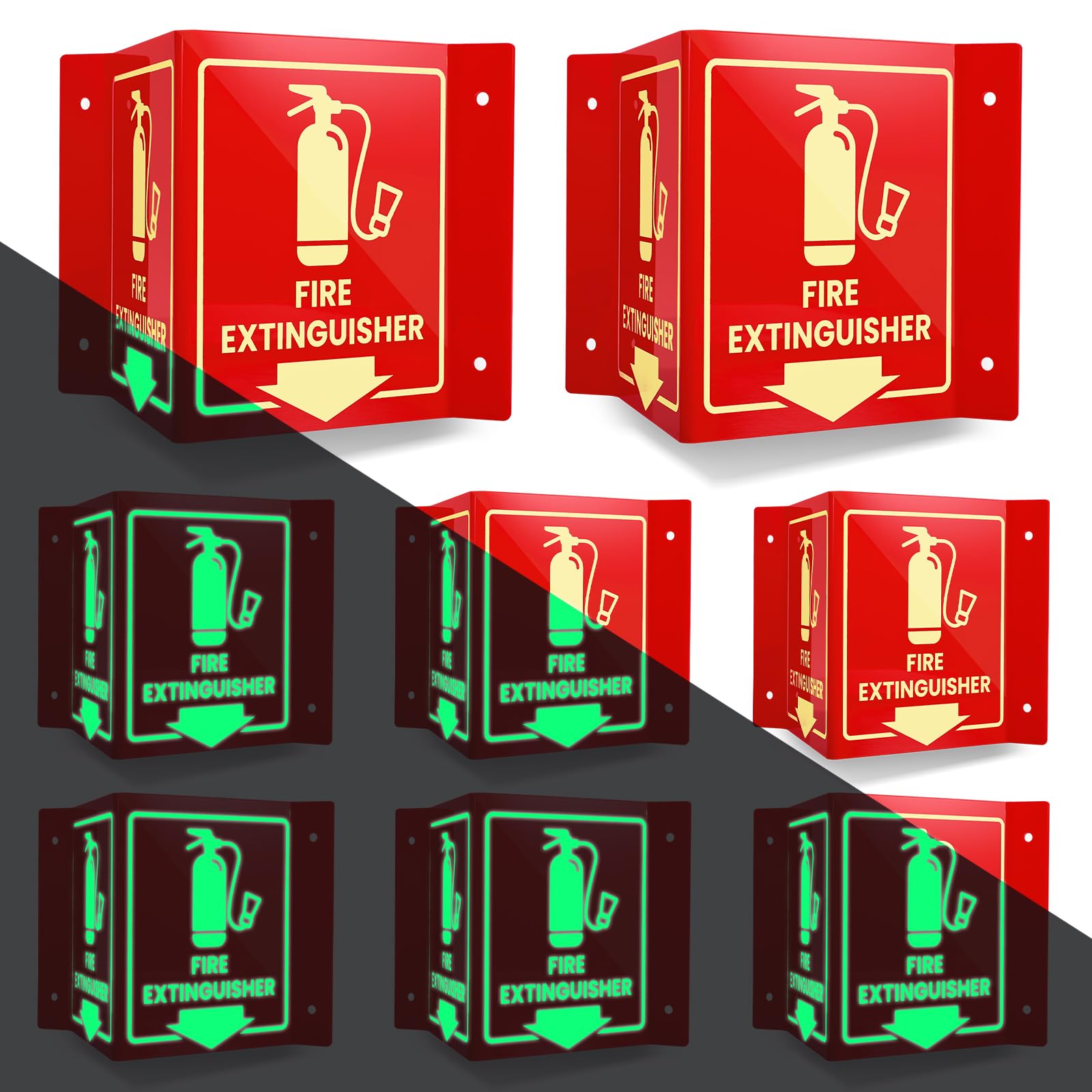Photo 1 of Gedlex Fire Extinguisher Sign (8 Pack)