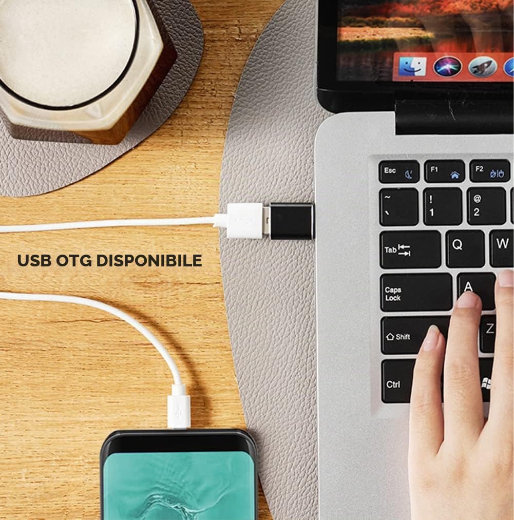 Adattatore USB C 4 Pezzi, Adattatore USB C a USB 3.0 OTG, Compatibile con MacBook, iPhone 17/16/15, Samsung Galaxy S25 S24 S23