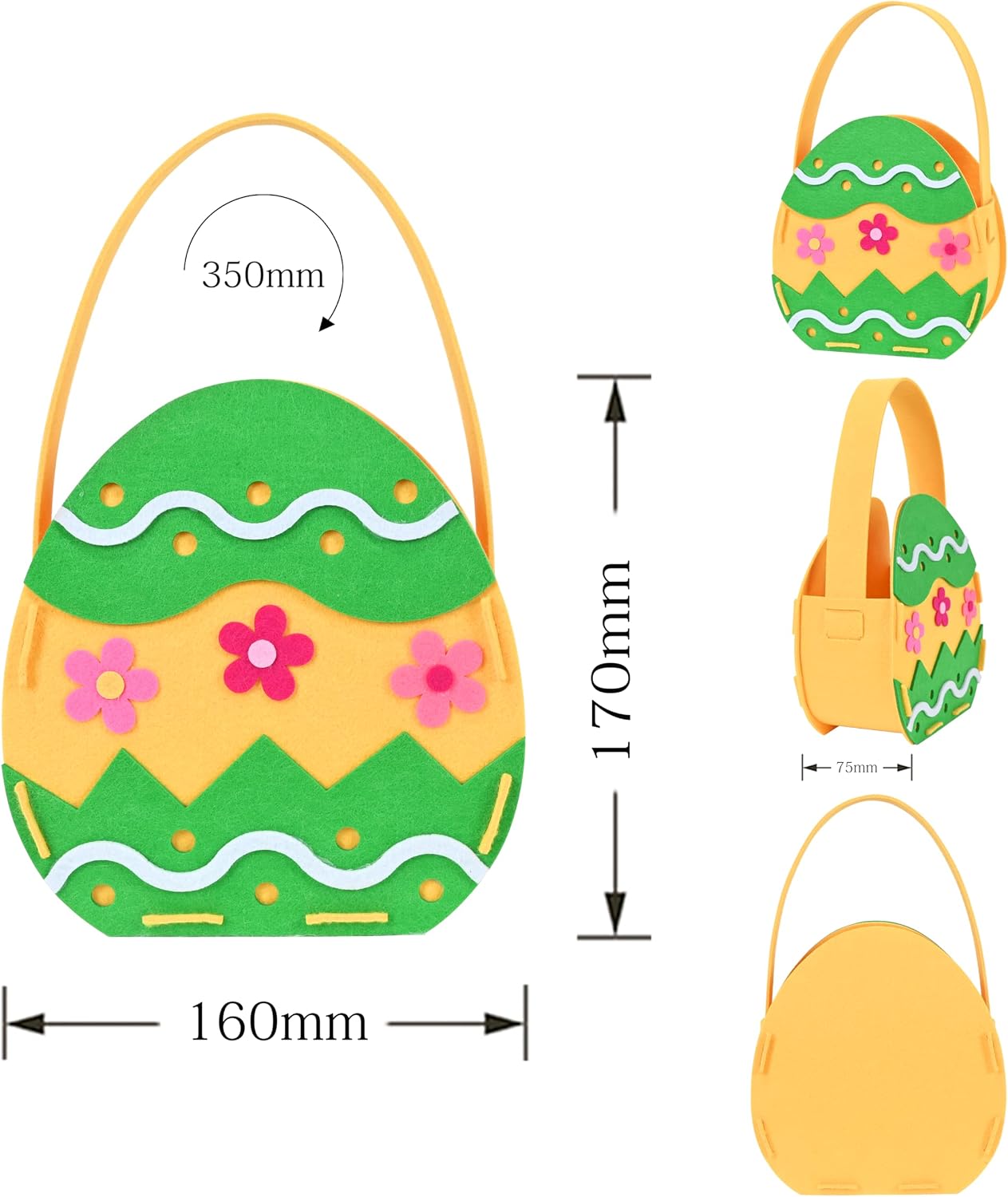 Sunny Fashion Girls Skirt Egg Hunting Bag Pink Easter Hunter Rabbit Bunny Spring
