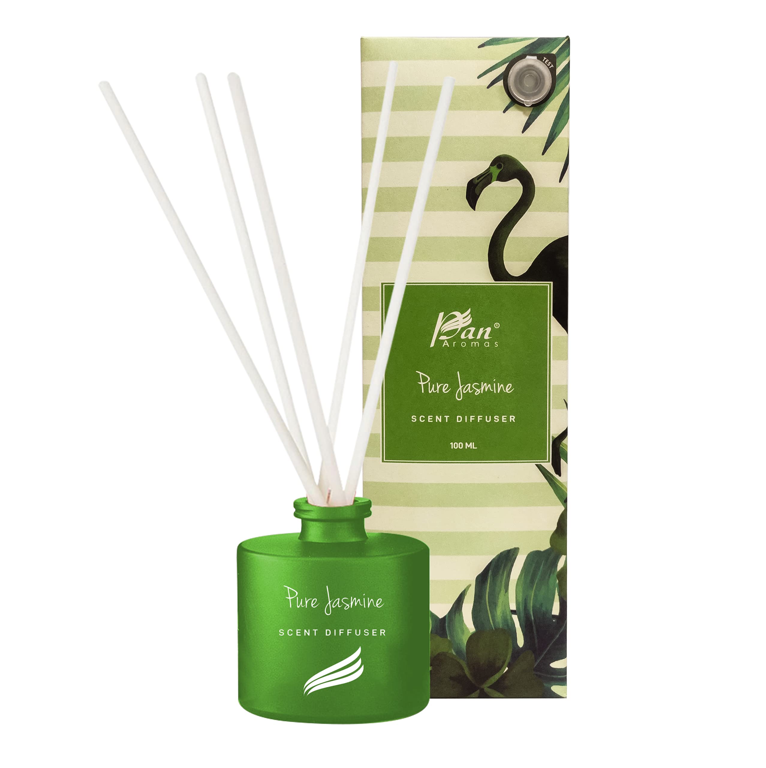 Pan Aromas (100ml) Pure Jasmine Reed Diffuser Set - Crystal Collection| Room Air Freshener| Scented Reed Diffuser for Home Fragrance - Offices, Home, Bathroom & Living Room| Lasts Up to 45-60 Days (B0993H3CH6) Amazon Price History, Amazon Price Tracker