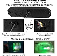 Vista 3 de ASPL 8 luces estroboscópicas ultra delgadas de 12 LED para montaje en superficie, luces estroboscópicas intermitentes para camión, automóvil