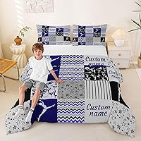 Vista 39 de Erosebridal Juego de ropa de cama personalizado con diseño de carrera de barril, colcha occidental a cuadros, juego de edredón con estrellas