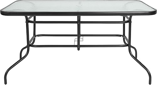 Miniatura 38 de Flash Furniture Bellamy - Mesa redonda de metal de vidrio templado de 23.75 pulgadas, color bronce Claro,Parte superior transparente/marco