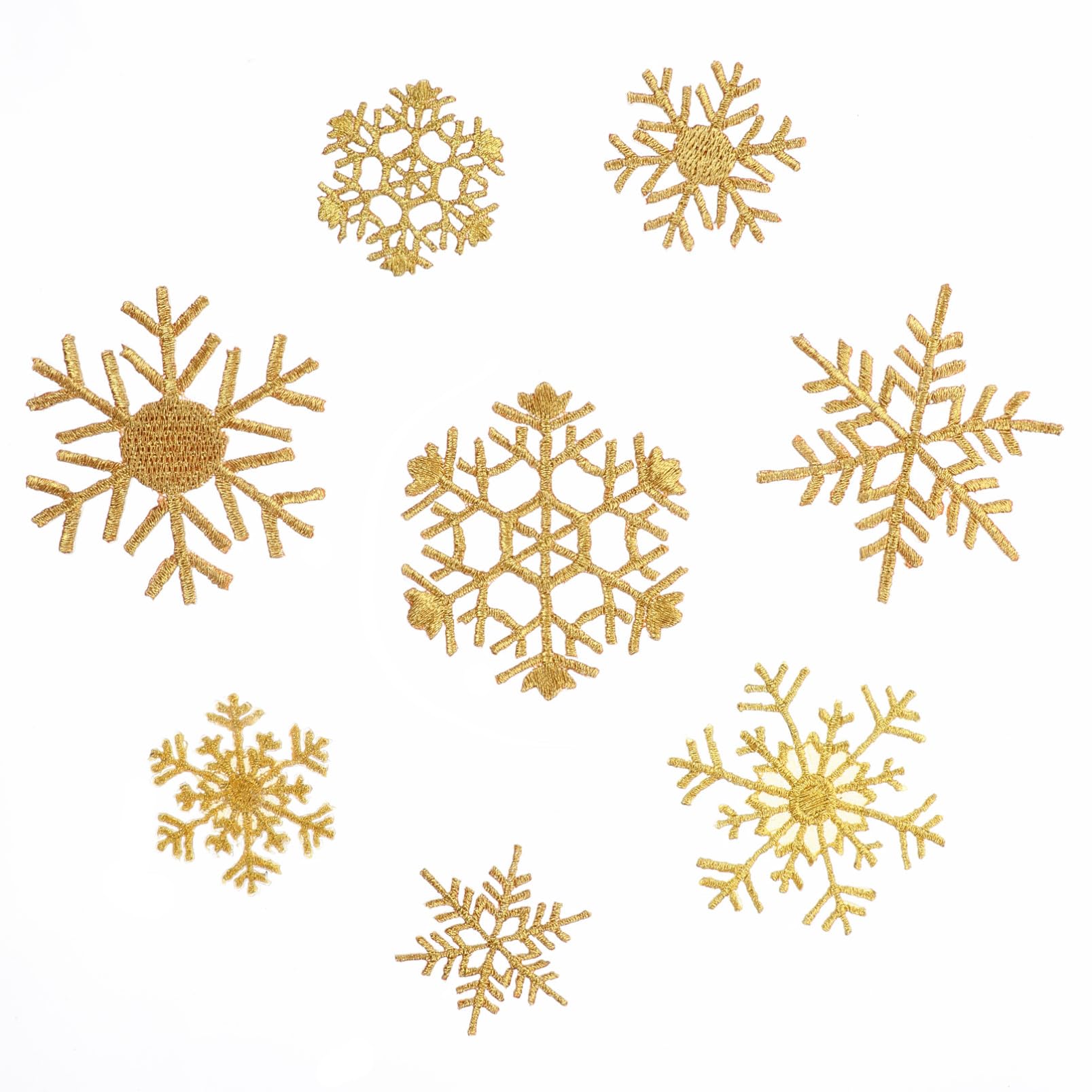 TEHAUX 24pièces Patchs Brodés Forme De Flocon Pour Vêtements Appliques Pour Célébrations De Noël Décoration De Mode Et Personnalisation De Style