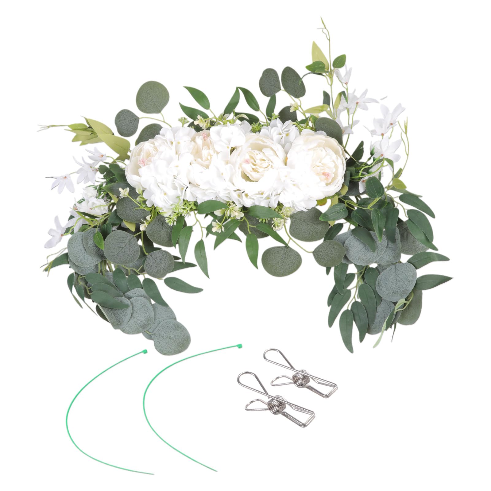 sodeber Artificial Flower Swag Wedding Welcome Sign Decoration for Wedding Party Reception Backdrops Table Centerpieces Artificial Flower