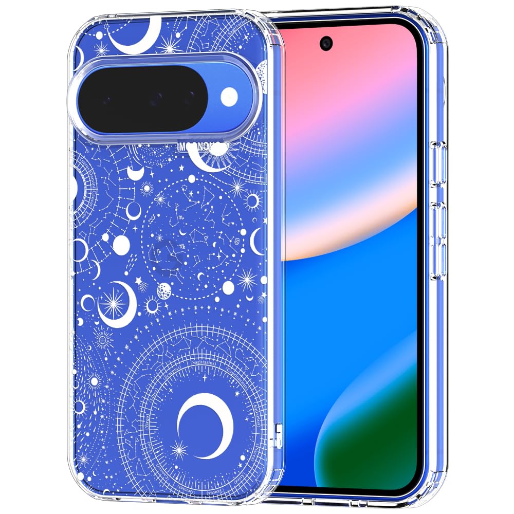 MOSNOVO Case for Google Pixel 9 & Pixel 9 Pro, [Buffertech 6.6ft Military-Grade Drop Protection] [Anti Peel Off Tech] Clear TPU Bumper Phone Case Cover Design - Great Wave — view 74