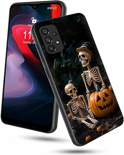 Miniatura 574 de Funda protectora para Samsung Galaxy A13 5G/A04S para Samsung Galaxy A13 5G/A04S, funda de silicona TPU suave con calavera de rosa, diseño elegante
