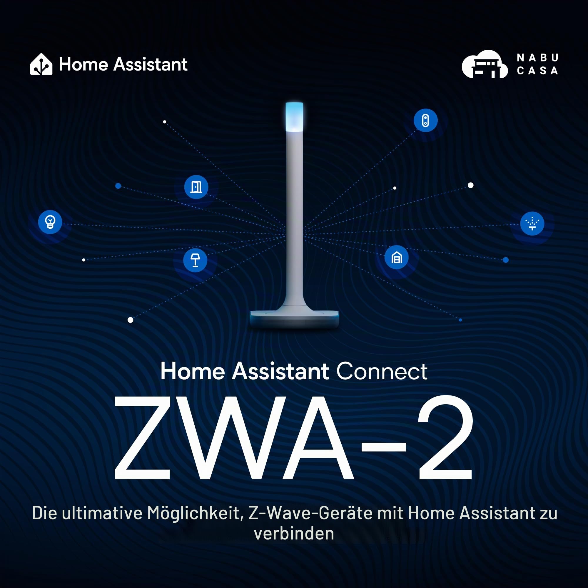 Home Assistant Connect ZWA-2 | Verbinden Sie Z-Wave Geräte mit Home Assistant | Offizielle Home Assistant Hardware, Weiss/Opulenter Garten