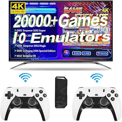 Retro Gaming Console, 64G, Plug & Play Video Game Stick, TV HDMI Connect, Gift for Friends (64G)