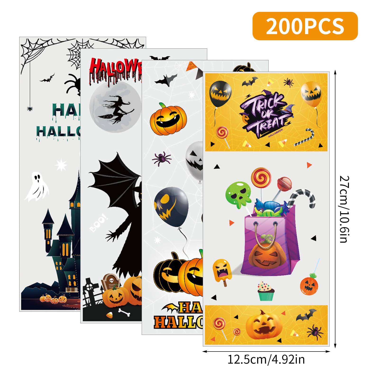 Bolsas De Golosinas De Halloween, 4 Piezas De Bolsas De Golosinas Con Cordones, Almacenamiento