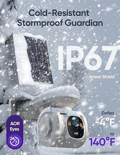 Miniatura 8 de Cámaras de seguridad celulares 4G LTE inalámbricas al aire libre, 2.5K sin WiFi Cámara de vigilancia alimentada por energía solar para seguridad en