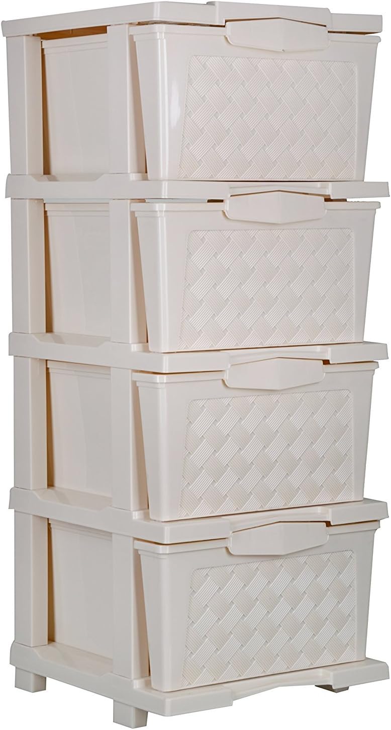 joyo Plastic Multipurpose Drawer (35 cm x 28 cm x 120 cm, Beige) by Ratan Marketing