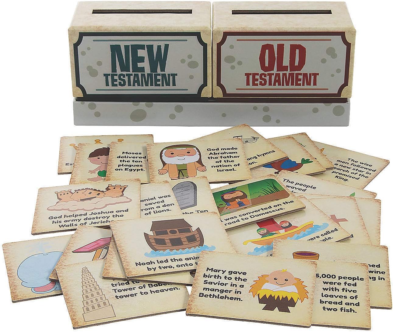 Fun Express Bible Story Sorting Game - 28 Pieces - Educational and Learning Activities for Kids