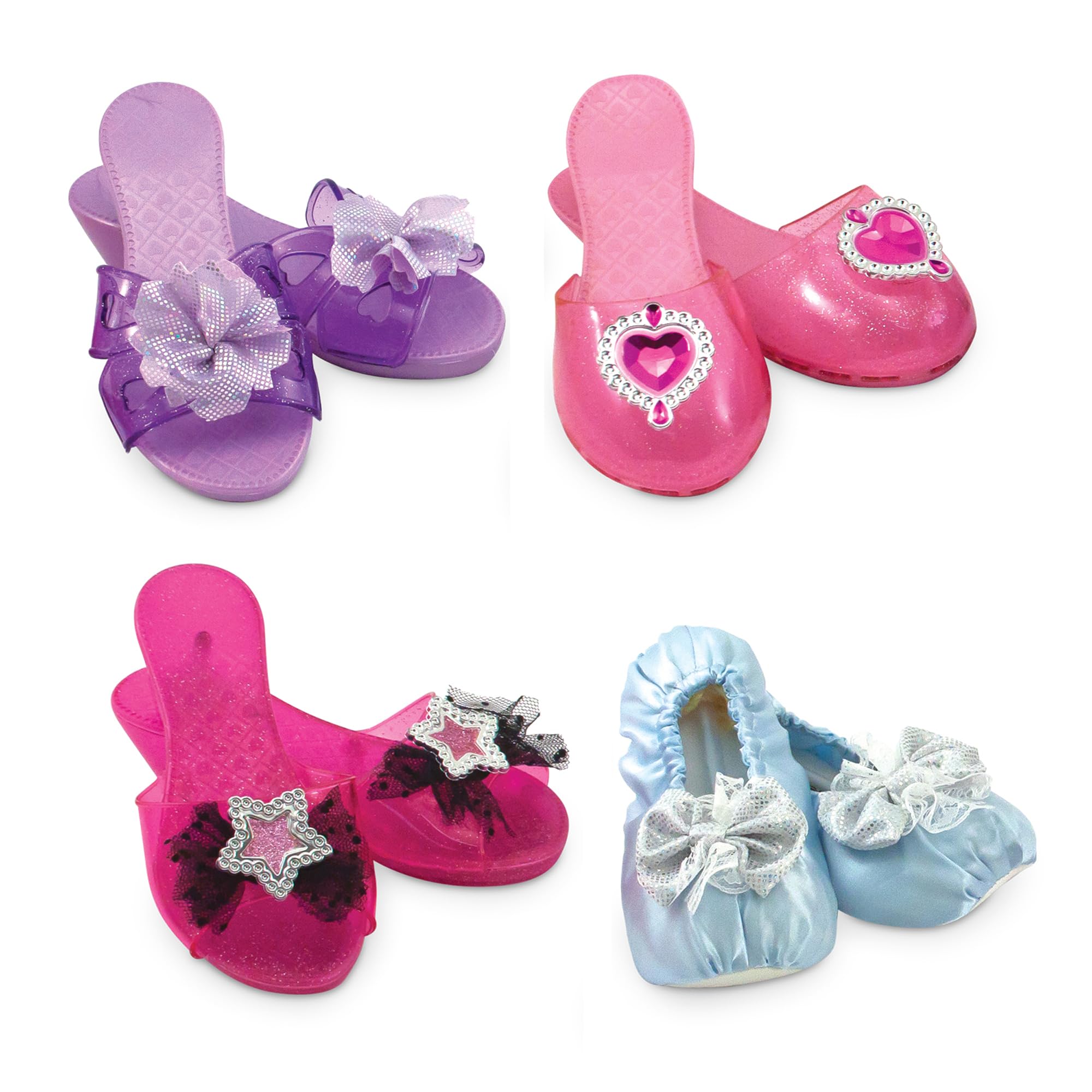 Dress-Up Shoes Set for Kids (4 Pairs) – Step In Style! High-Heeled Role Play Shoes – Pret…