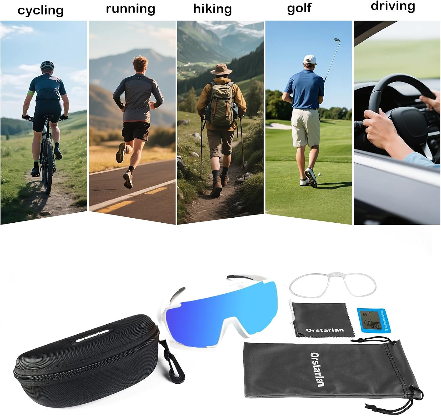 Sports Sunglasses for Men, Women and Teens Driving Fishing Cycling Mountain BikeSunglasses UV400 Protection