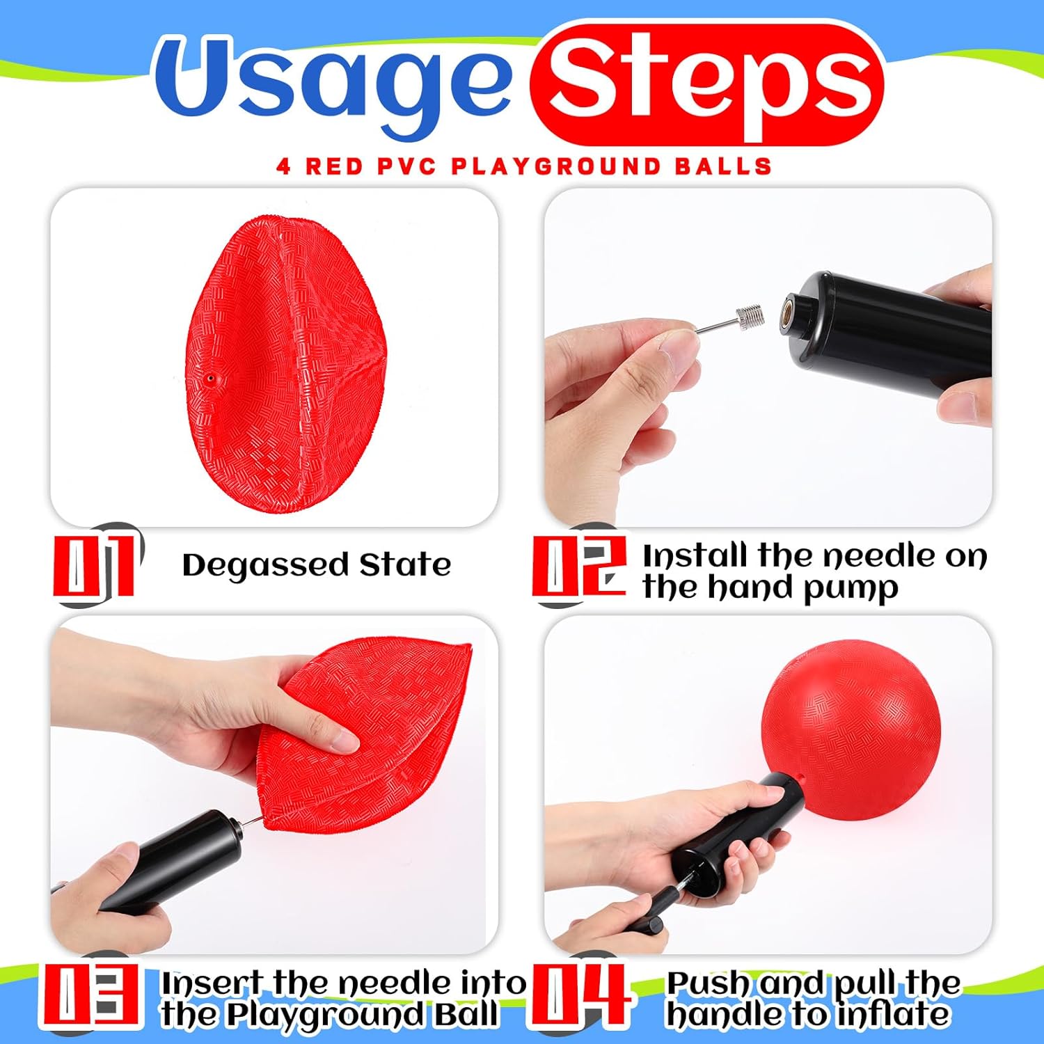 Hiboom 16 Pcs Sports Kickball Set Includes 10 Inches Playground Ball 5 Rubber Throw Down Bases Ball Pump 10 Foul Line Cones for Kids Adults Playground School Backyard Game Camps Picnic