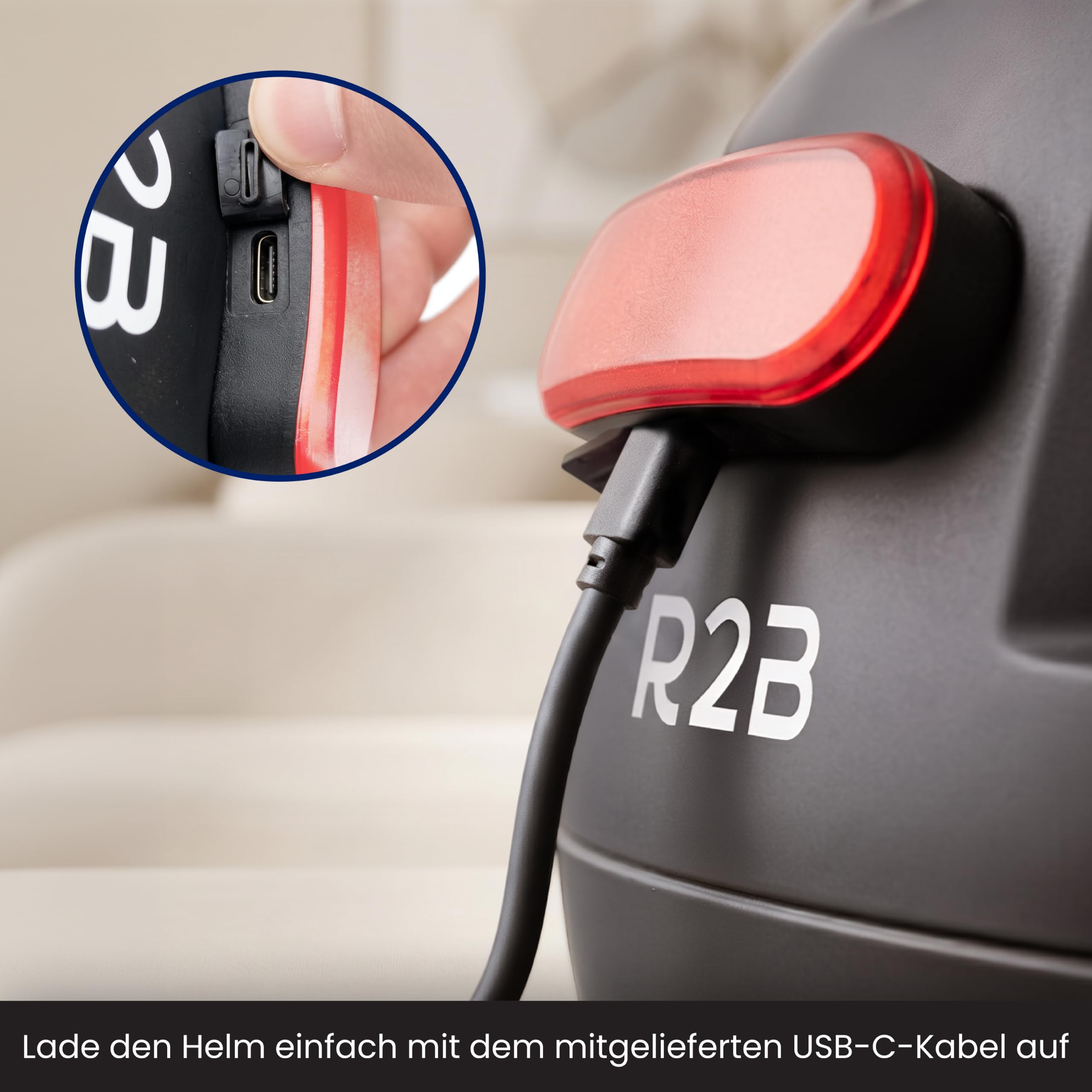 R2B Speed Pedelec Helm mit LED Beleuchtung, Abnehmbares Visier, NTA Certified, Fahrradhelm Damen & Herren, leichter Schnorchelhelm, s Pedelec Helm