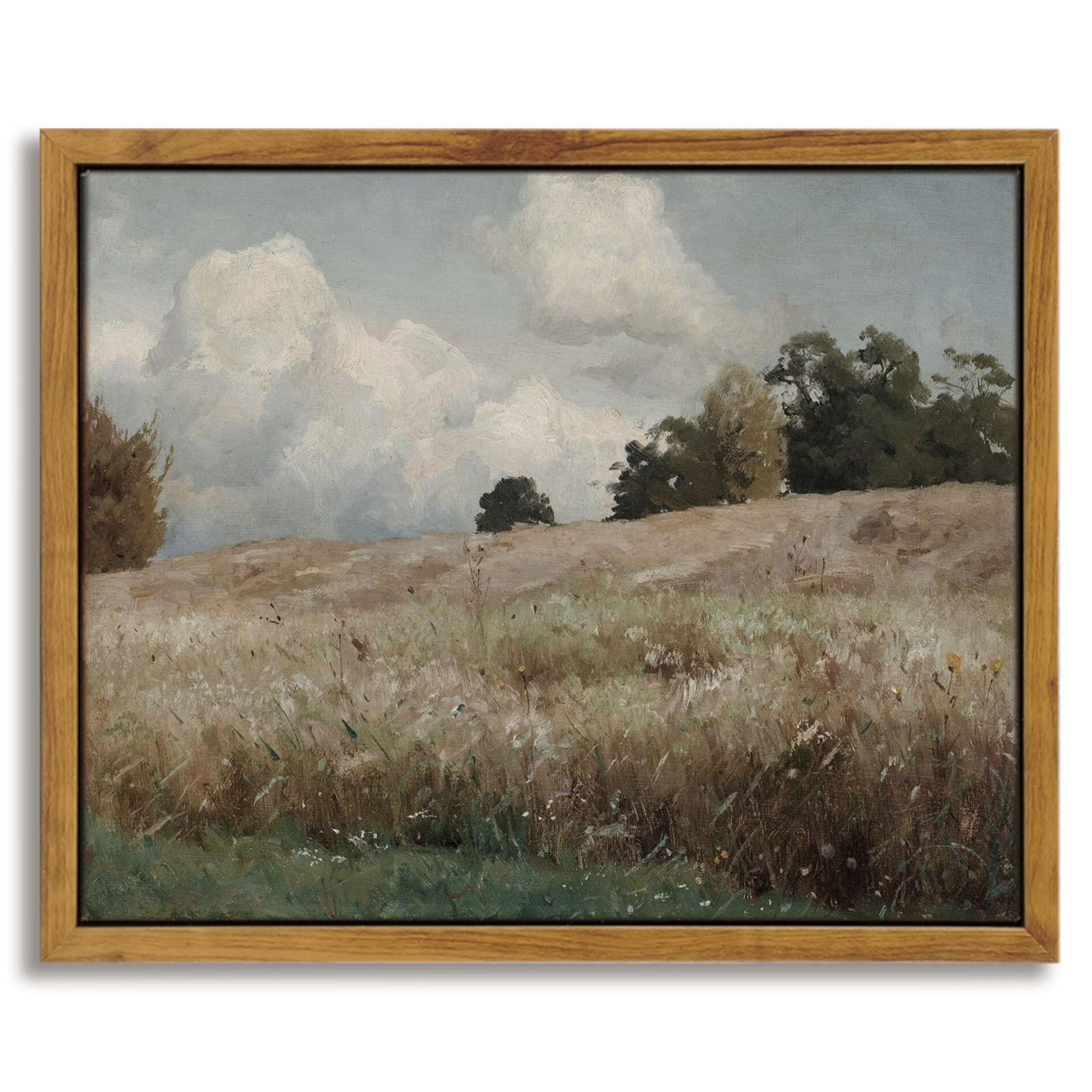 InSimSea The Vast Grassland Framed Wall Art Room Eclectic Decor, Canvas Art for Living Room Decoration and Accessories, Canvas Wall Art for Bedroom, Bathroom, Wall Decoration (20 x 25 cm) — image 1