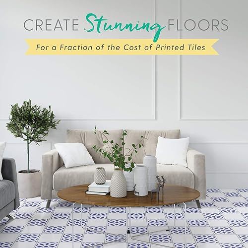 Vista 39 de Paquete de 4 plantillas de azulejos (4 x 4 pulgadas), patrón mexicano, plantillas reutilizables para pintar suelos/paredes/muebles, se adapta a