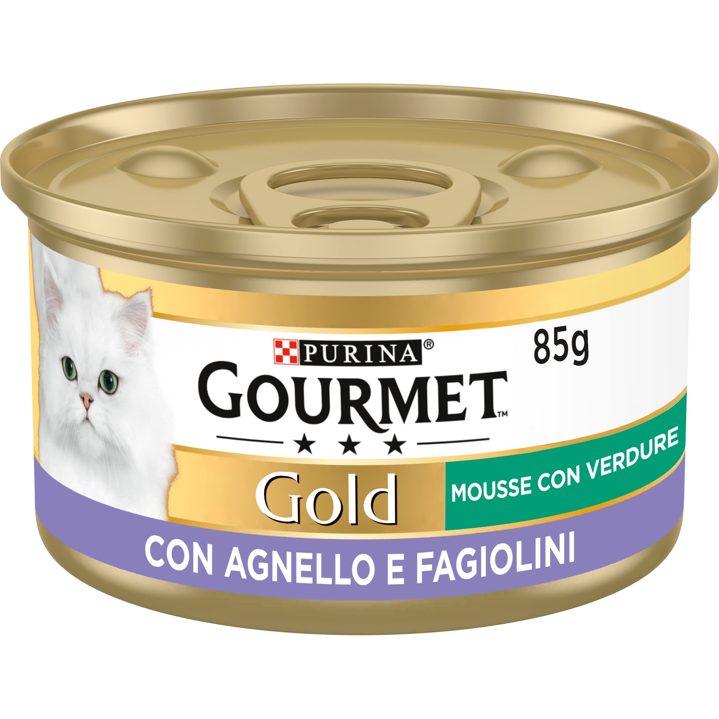 GOURMET Gold Cibo Umido per Gatti Adulti Mousse con Agnello e Fagiolini 24 Lattine da 85g