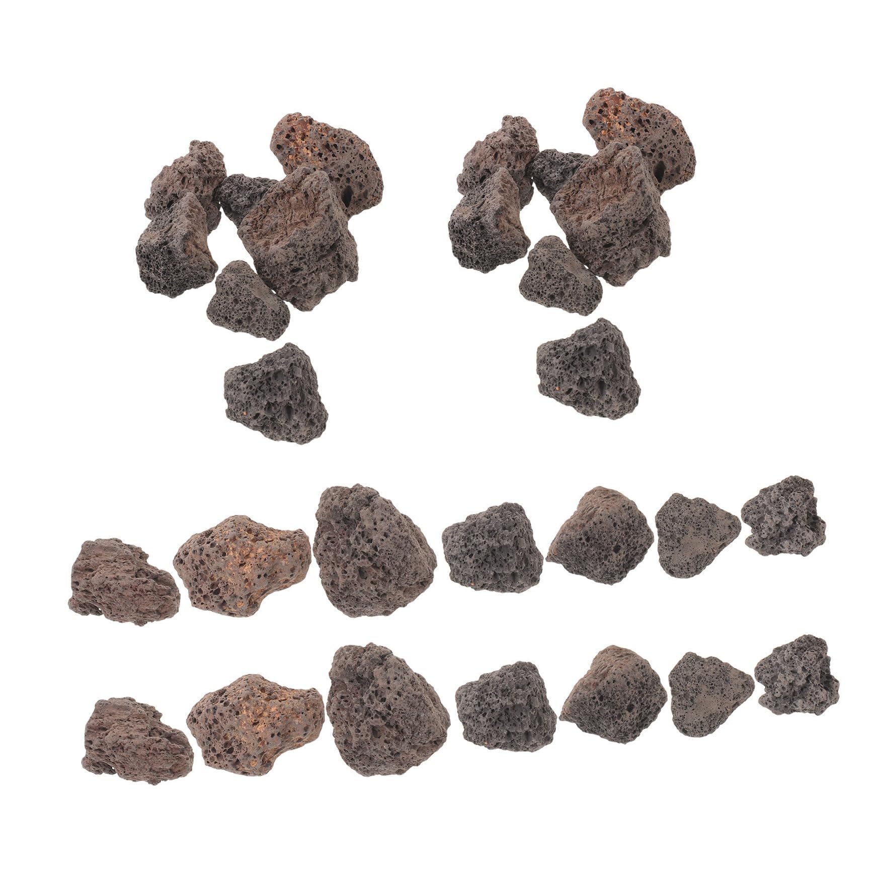 Piedras volcánicas de lava negra naturales para peceras, plantas y aves