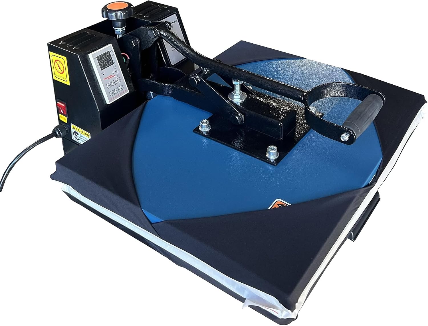 Fancierstudio Heat Press 16x20 Lower Platen Pull Out Slide Out 5.5" Sublimation Rhinestone Heat Press FS16x20BPP Blue Black