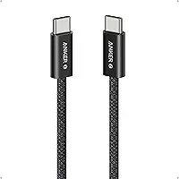 Anker Zolo Cabo USB-C para USB-C (tipo C), 240W de Carregamento Rápido, Trançado e Livre de Sujeira, Conector Fino, para iPhone Série 17/16/15,Xiaomi,Samsung, MacBook (Preto, 1,0 m)