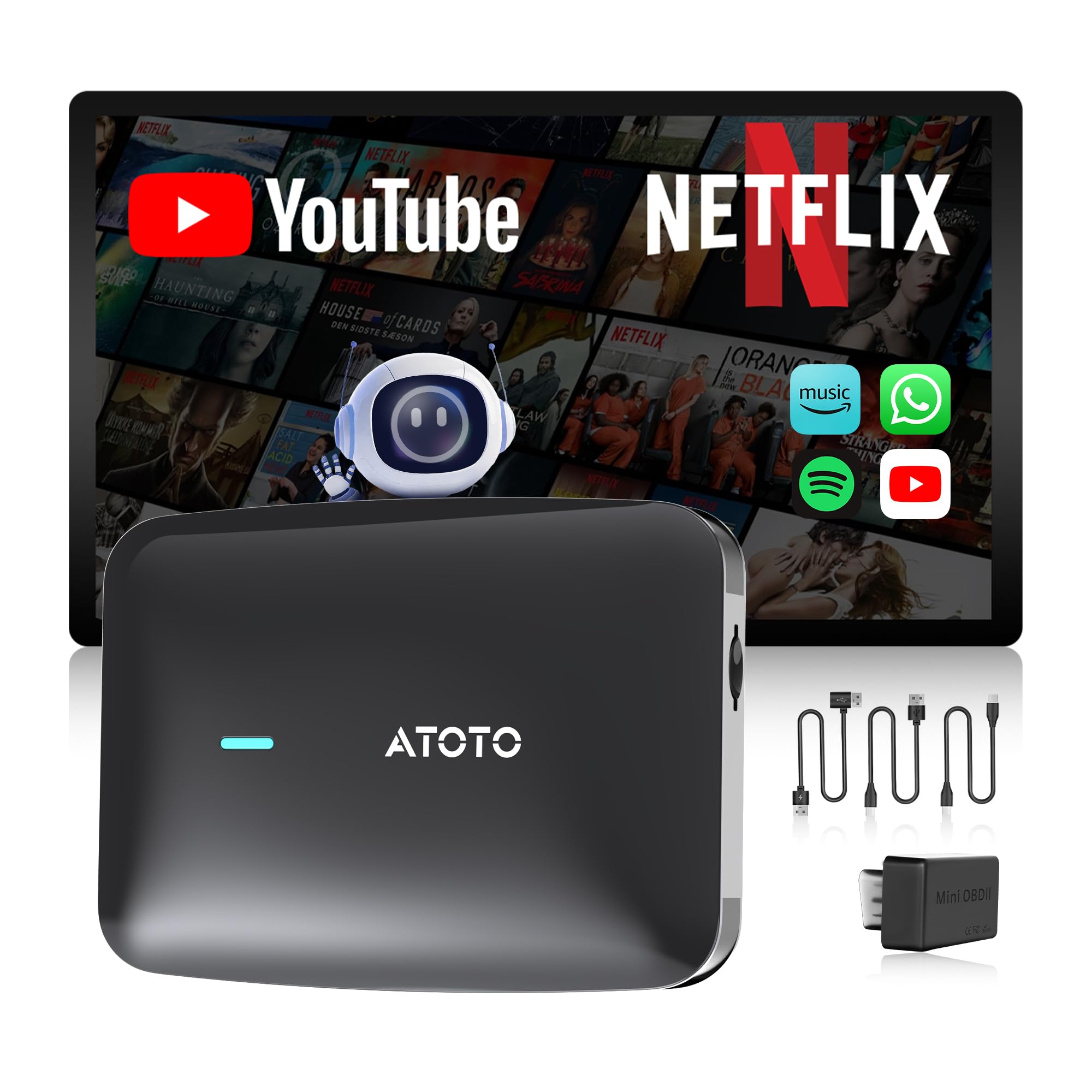 Amazon | ATOTOMOVE ワイヤレスAIボックス CarPlayアダプター