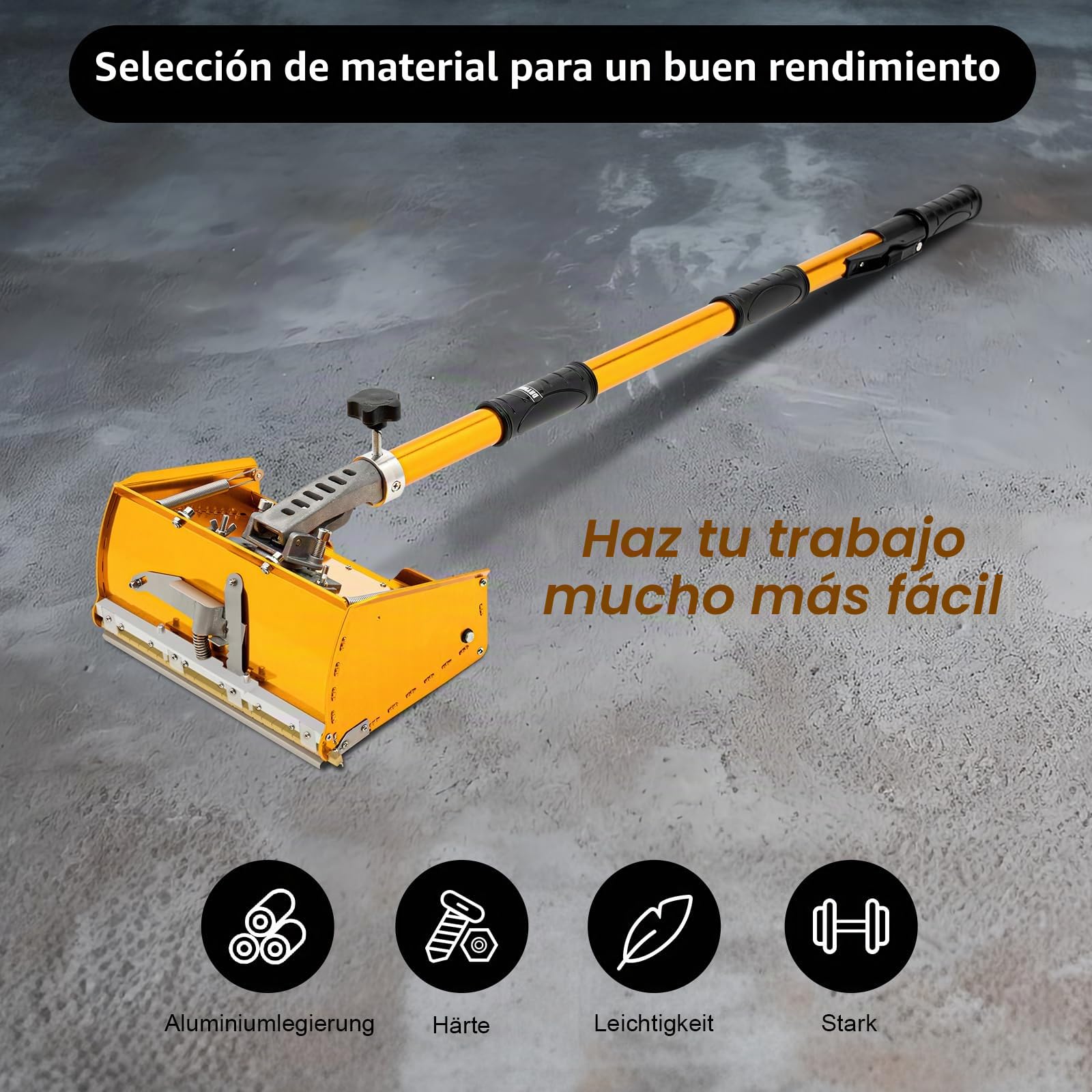 Caja de yeso plano para acabado de yeso, caja de acabado de yeso, herramientas de yeso, herramienta de caja de acabado plano con mango ajustable, para profesionales