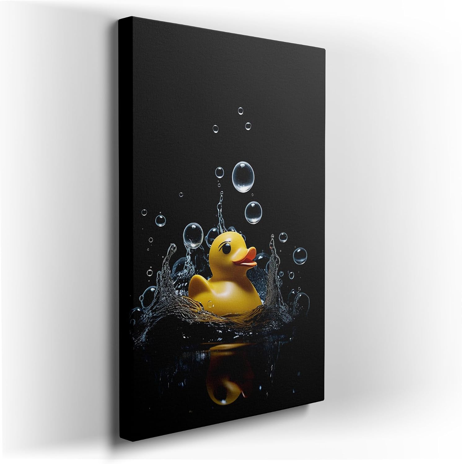 Canvas for Living room. Duck in Disguise: The Artful Play of Light and Shadows, 27 x 18 inch Canvas Wall Art - Contemporary Masterpieces - Modern Home Decor