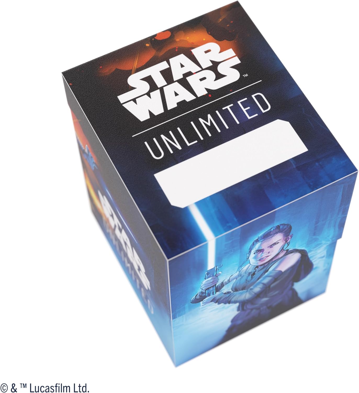 Gamegenic Star Wars Unlimited SOFT CRATE - Full-Color Printed & Officially Licensed Durable Deck Box, Holds 60 Double-Sleeved Cards, Perfect for TCGs and LCGs, Rey/Kylo Ren Design, Made