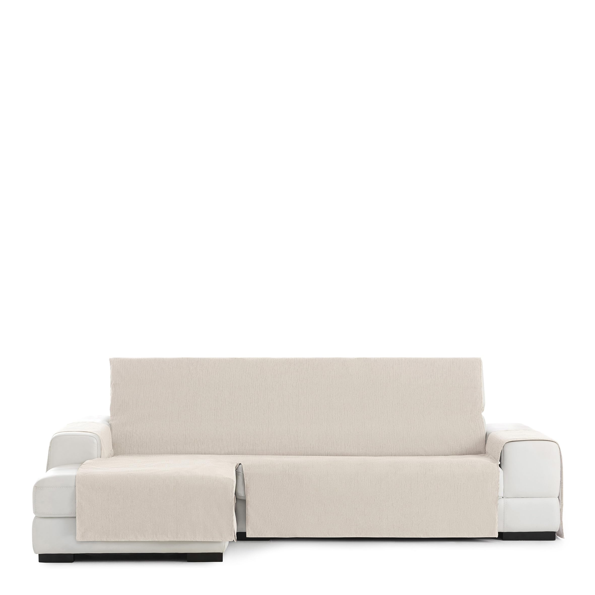 Eysa Rabat practica chaise longue cover 240cm., color 00/ecru, left-frontal view