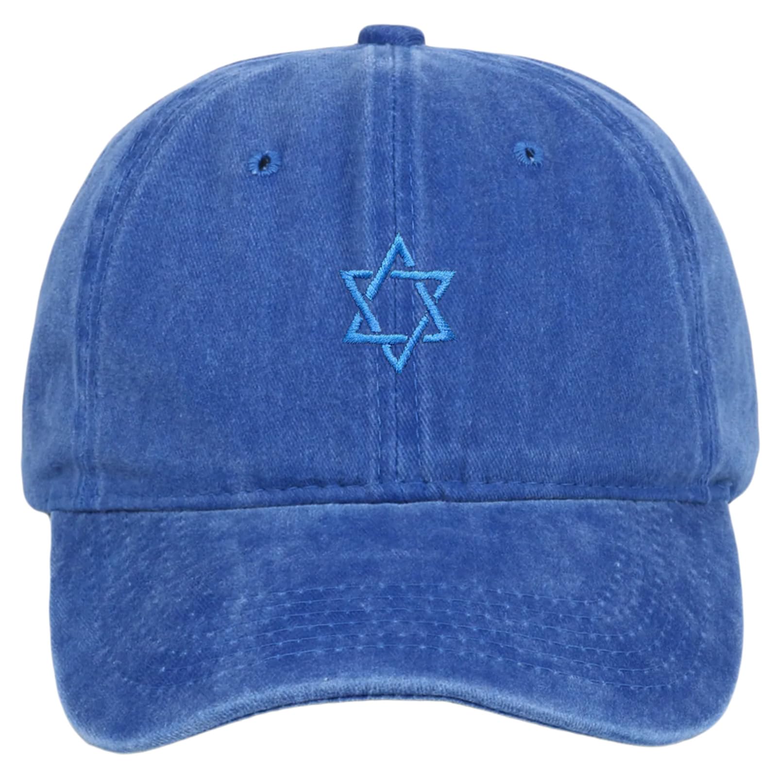Nvoqilin Unisex Royal Blue Embroidery Israel Flags Baseball Caps Washed Cotton Outdoor Gear Sunproof And Breathable For Patriotic Event And Collector Outdoor Sports Caps