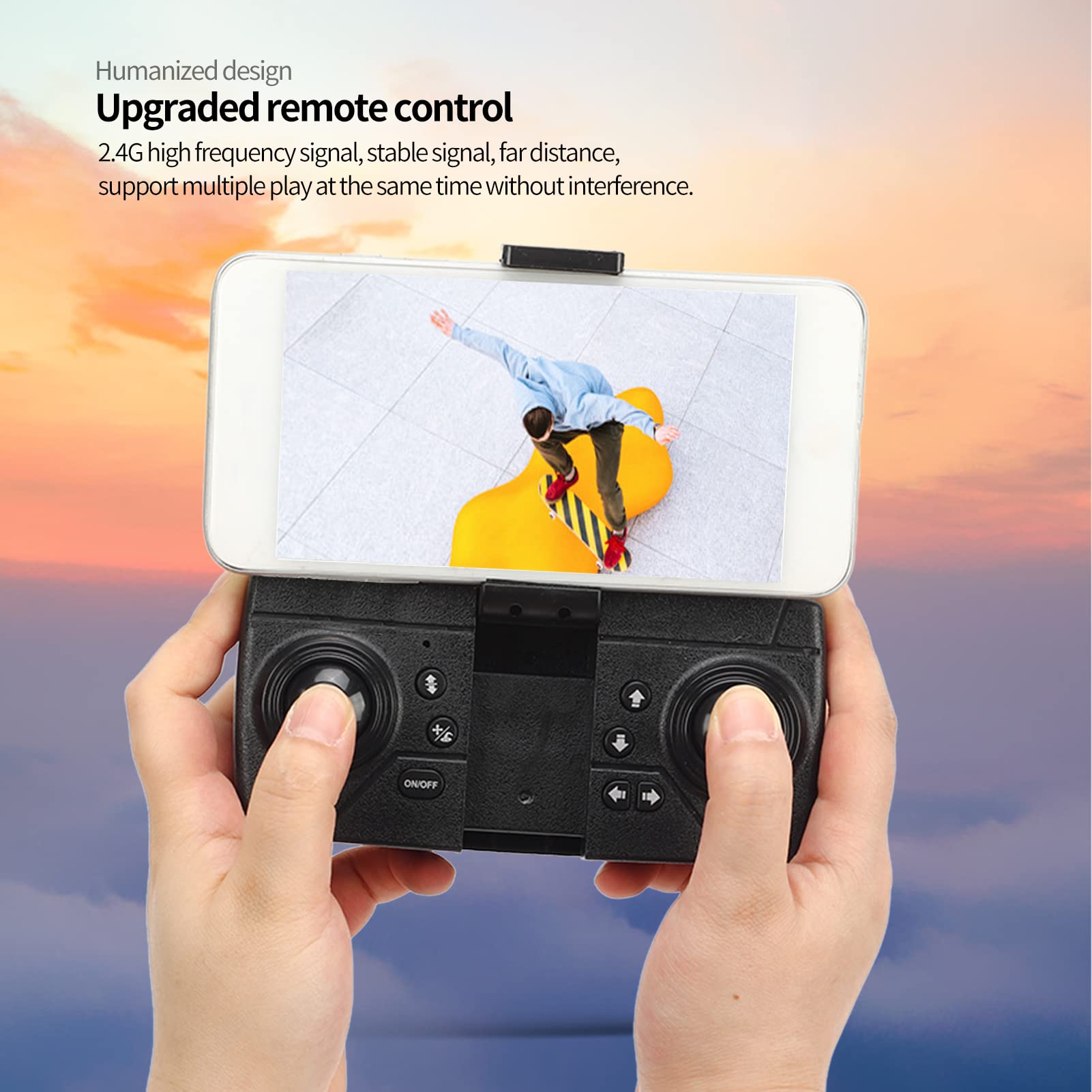 Septpenta Dron Z Kamerą Składany FPV 1080P HD dla Początkujących I Dzieci, Mały Quadkopter Zdalnie Sterowany Z Pilotem, Wbudowana Bateria Litowa 1800 mAh