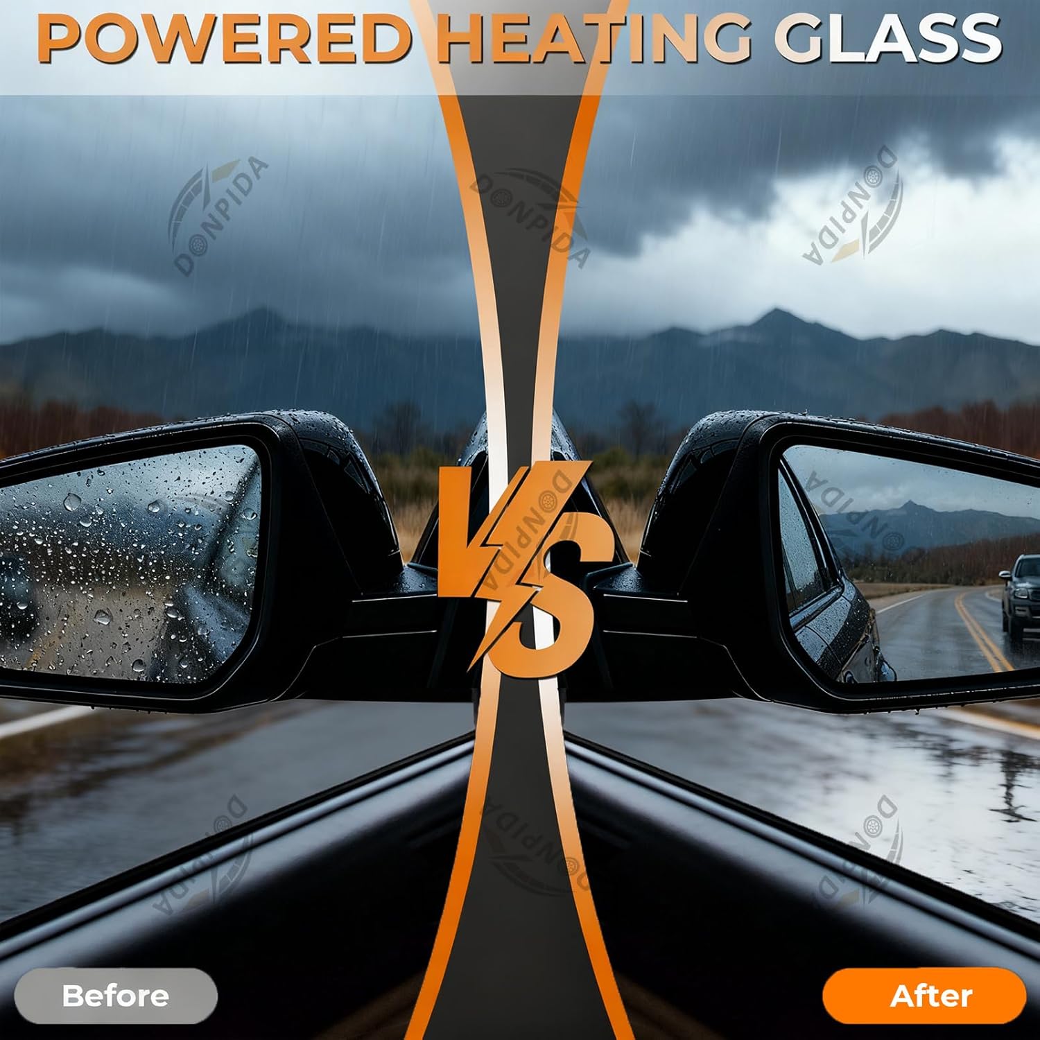 Left Driver Side Mirror Assembly Compatible with Chevy Equinox GMC Terrain 2018-2024 with Heated, Power Adjustable Glass Replaces 84225382, 84404689, 84604243, 23406419 (5 Pins)